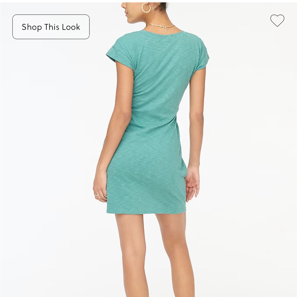 J Crew Tie Waist Mini Dress Green 2X - Picture 8 of 14